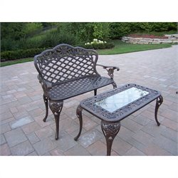 Oakland Living Tea Rose 2pc Loveseat Set
