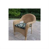 Oakland Living Resin Wicker Arm Chair with Cushion