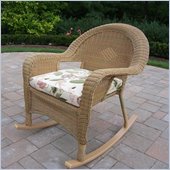 Oakland Living Resin Wicker Rocker with Cushion