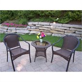 Oakland Living Tuscany Resin Wicker 3pc Set