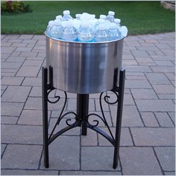 Oakland Living 14 Stainless Steel Ice Bucket with Stand