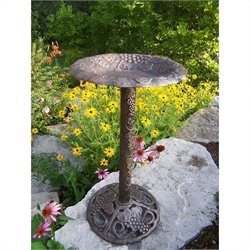 Oakland Living Vineyard Bird Bath in Antique Bronze