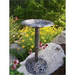 Oakland Living Vineyard Bird Bath in Antique Pewter