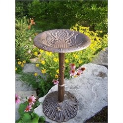 Oakland Living American Eagle Bird Bath in Antique Bronze