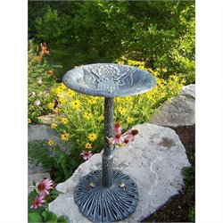 Oakland Living American Eagle Bird Bath in Antique Verdi