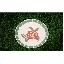Oakland Living Stepping Stone Mosaic Rose