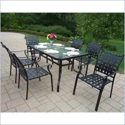 Oakland Living Web 7pc Outdoor Dining Set