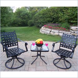 Oakland Living Web 3pc Swivel Chat Set