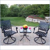 Oakland Living Web 3pc Swivel Chat Set