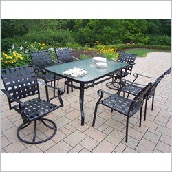 Oakland Living Web 7pc Dining Set with Swivels