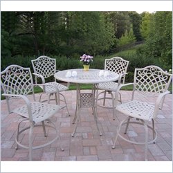 Oakland Living Elite New Century 5pc Swivel Bar Set