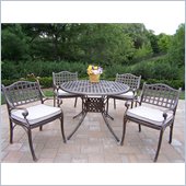 Oakland Living Elite 42 Inch 5pc Dining Set with Cushions