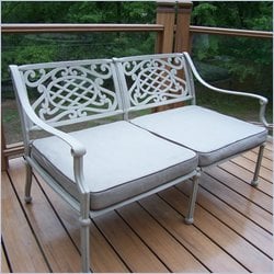 Oakland Living Tacoma Deep Seating Loveseat with Cushions in Beach Sand Finish