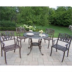 Oakland Living Mississippi 42 Inch Tulip 5pc Dining Set