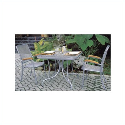 Oakland Living Chrome Dining Set with 1 Table and 2 Chairs