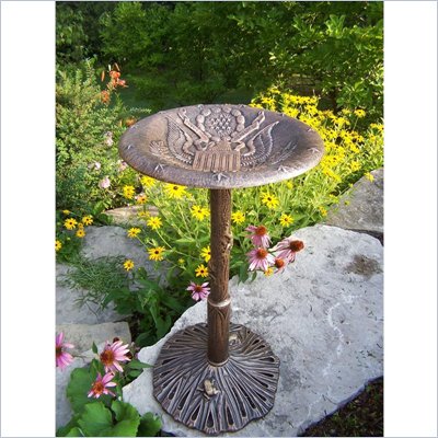 Oakland Living American Eagle Bird Bath in Antique Bronze