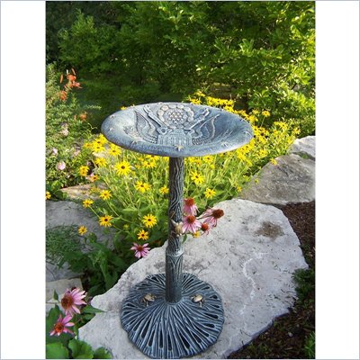 Oakland Living American Eagle Bird Bath in Antique Verdi