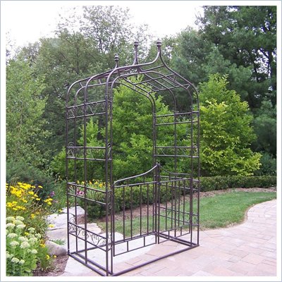 Oakland Living Gothic Arbor with Gate and Base