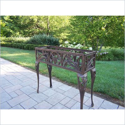 Oakland Living Butterfly Rectangular Plant Stand in Antique Bronze Finish 