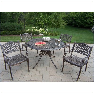 Oakland Living Capitol 48 Inch Mississippi 5 Piece Dining Set