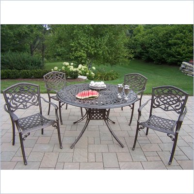 Oakland Living Capitol 48 Inch Mississippi 5 Piece Dining Set