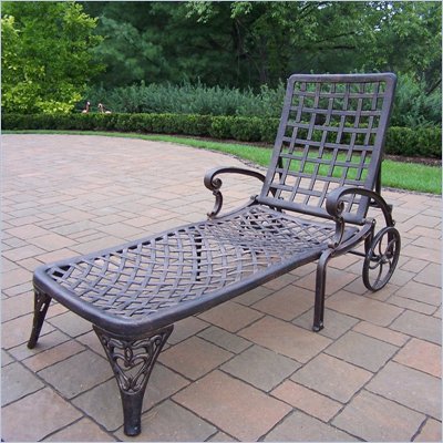 Oakland Living Elite Chaise Lounge in Antique Bronze Finish