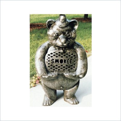 Oakland Living Antique Pewter Smokee Bear Chimenea with Grill