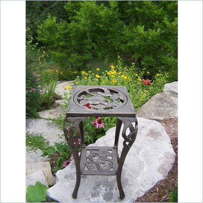 Oakland Living Hummingbird Table Plant Stand in Antique Bronze