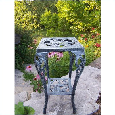 Oakland Living Hummingbird Table Plant Stand in Verdi Grey