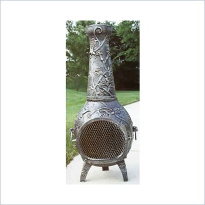 Oakland Living Hummingbird Antique Pewter Chimenea with Grill