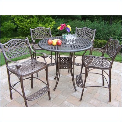 Oakland Living Elite Mississippi 42 Inch 5 Piece Bar Set