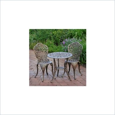 Oakland Living Mississippi Antique Bronze 3-piece Bistro Set