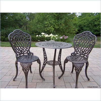 Oakland Living Mississippi 3 Piece Bistro Set 