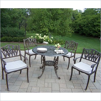 Mississippi 42 Inch Tulip 5pc Dining Set with Cushions