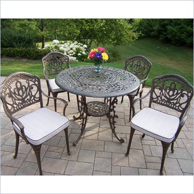 Mississippi 42 Inch Morocco 5pc Dining Set with Cushions