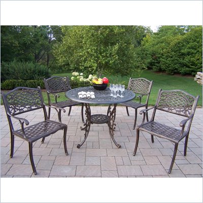 Oakland Living Mississippi 42 Inch 5 piece Dining Set In Lattice pattern