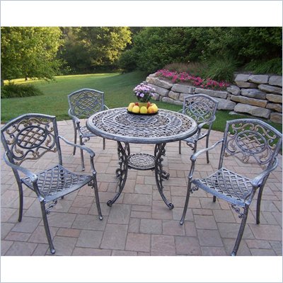Oakland Living Mississippi 42 Inch 5pc Dining Set