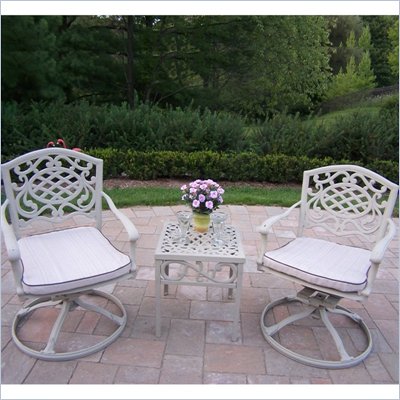 Oakland LivingMississippi 3pc Swivel Rocket Set with Cushions