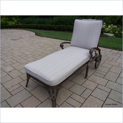 Oakland Living Mississippi Light Weight Chaise Lounge with Cushion 