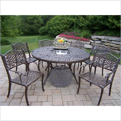 Oakland Living Mississippi 60 Inch 7 piece Dining Set with Ice Bucket