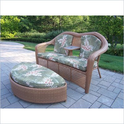 Oakland Living New Century Loveseat Ottoman Set