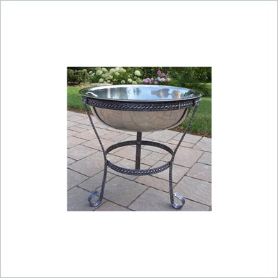 Oakland Living 20 Inch Stainless Steel Ice Bucket with Stand