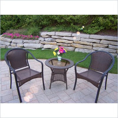 Oakland Living Tuscany Resin Wicker 3pc Set
