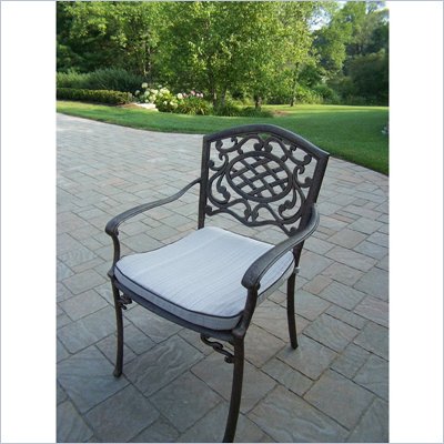 Oakland Living Mississippi Fully Welded Arm Chair with Cushion