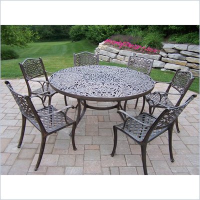 Oakland Living Mississippi 60 Inch 7pc Dining Set