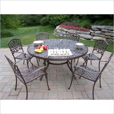 Oakland Living Mississippi 60 Inch 7pc Dining Set