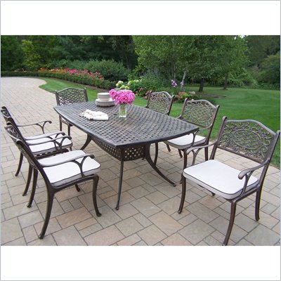 Oakland Living Oxford Mississippi 7pc Dining Set with Cushions
