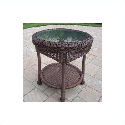 Oakland Living Resin Wicker End Table