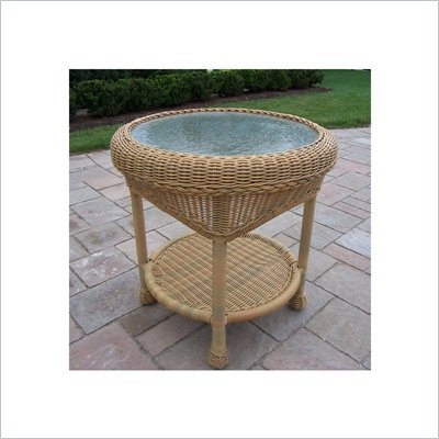 Oakland Living Resin Wicker End Table