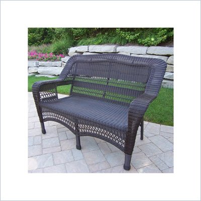 Oakland Living Resin Wicker Aluminum Frame Loveseat